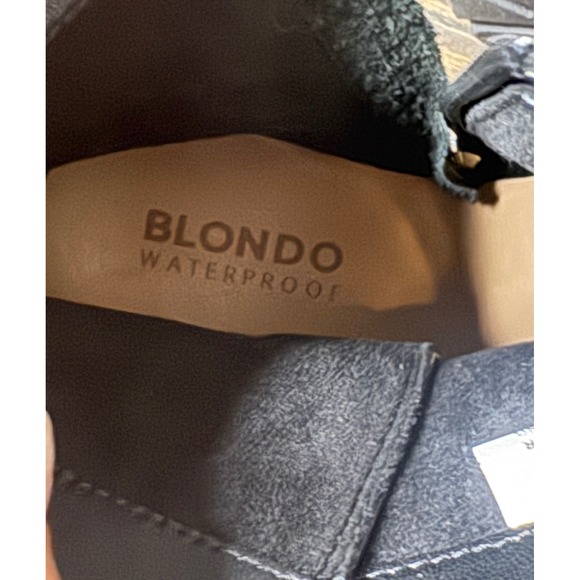 Blondo Dazi Waterproof Tumbled‎ Leather Buckle Moto Boots Womens Size 5.5 Black - Picture 8 of 15